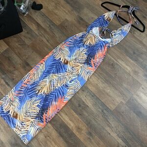 Tropical Blue and Orange Kids One Piece